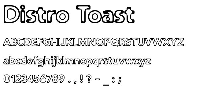 Distro Toast font
